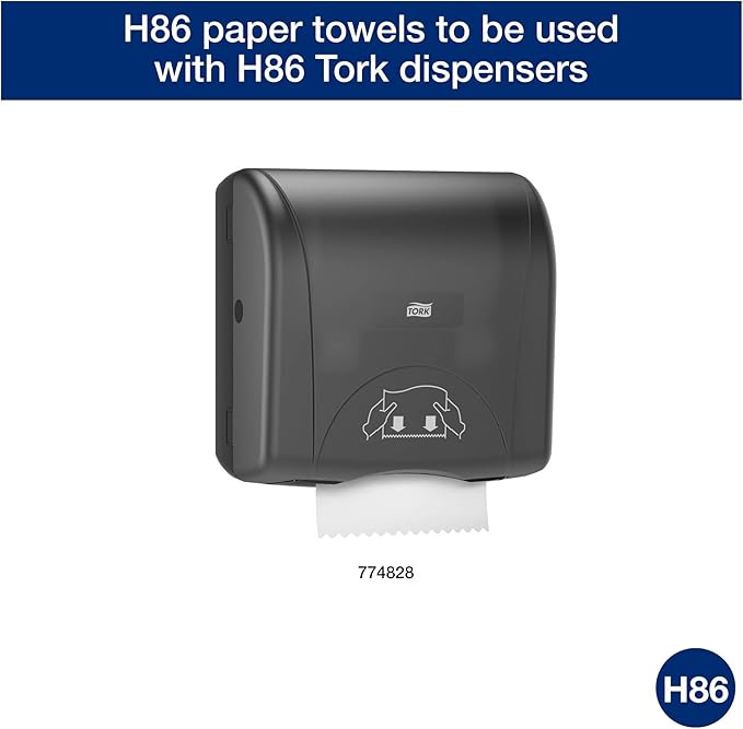 Tork Hand Towel Roll, Natural White, Universal, H86, for Mini Dispensers, 100% Recycled, 1-Ply, 12 Rolls x 425 ft, 8621400