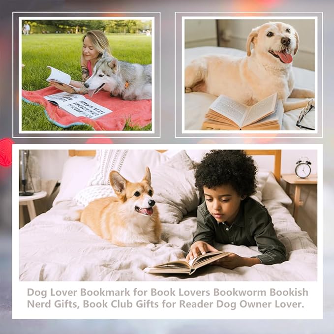 Collie Dog Gifts, Collie Dog Bookmark for Collie Dog Lover Book Lovers Bookworm Bookish Nerd, Collie Dog Gifts for Women, Bookmark Dog Lover, Book Club Gifts for Reader Dog Owner Lover-DX123