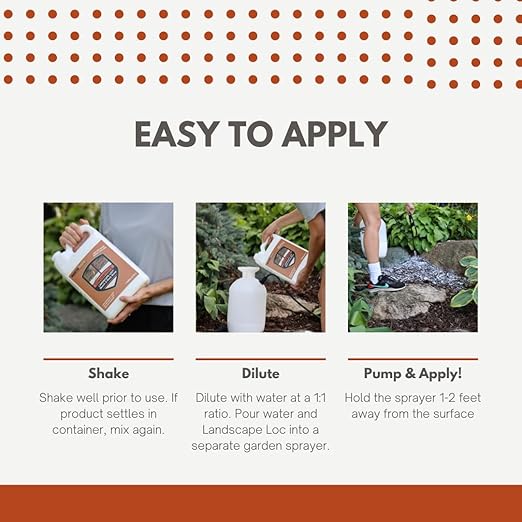 Mulch & Rock Bond Concentrated Formula - Binder for Mulch, Rock, Bark, & Pea Gravel, Strong Stabilizing Glue, Just Add Water, Makes 2 Gallons, Covers 500-1,500 sq. ft. (1 Gallon)