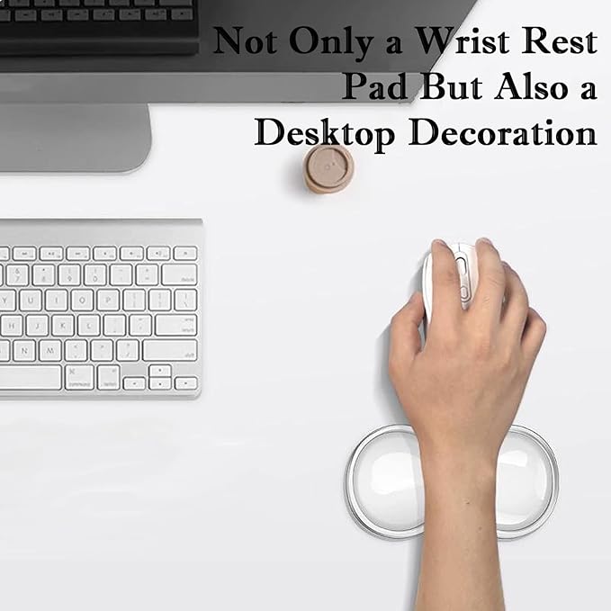 Mouse Wrist Rest Pad, 5.71" Ergonomic Cool Silicone Gel Wrist Support Pad for Effortless Typing & Pain Relief, Non-Slip Base Wrist Support Cushion for Gaming, Computers, Laptops, Office Use Purple