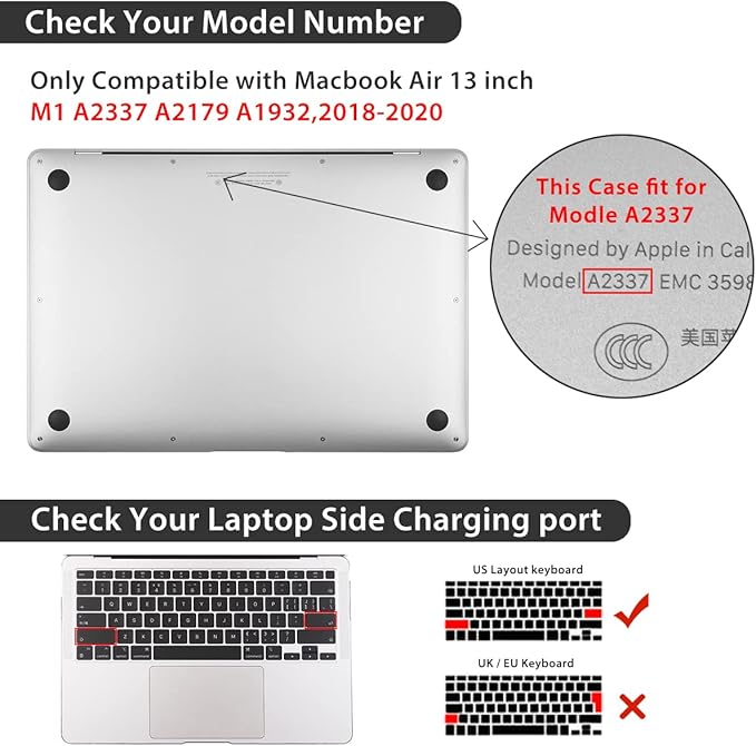 Compatible with MacBook Air 13 inch Case 2022 2021-2018 A2337 M1 A2179 A1932 Retina Display with Touch ID, Plastic Hard Shell Case +Keyboard Cover+Screen Protector+Webcam Cover, Cassette Tape