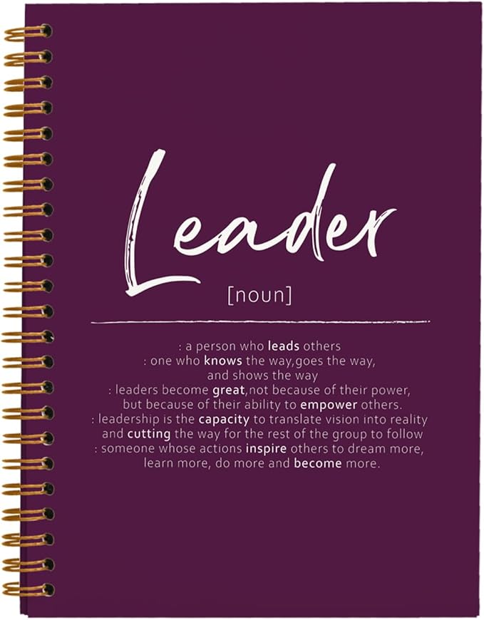 OXW Purple Meeting Notebooks for Work, Leadership Gifts Office Work Notebook Journal for Writing Note Taking, Thank You Gifts for Women Men Leader Mentor Boss Manager Principal, 5.5"x8.3"