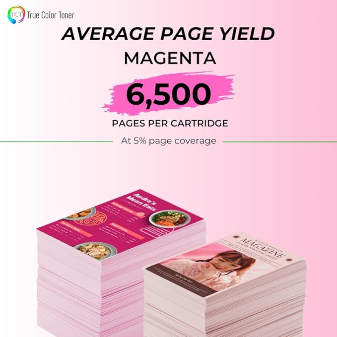 TCT TN810 Magenta Toner Cartridge - Compatible Replacement for Brother TN810 TN-810 Magenta Works with Brother HL‐L9410CDN L9430CDN EX470W MFC‐L9610CDN L9630CDN Printers (6,500 Pages)