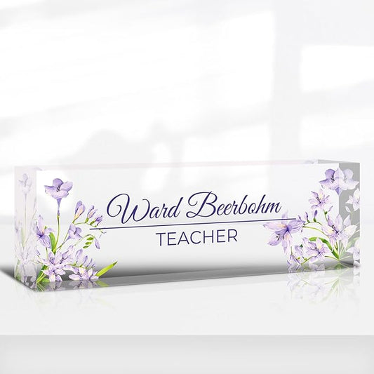 Desk Name Plate Personalized, Custom Name Plate for Desk, Acrylic Desktop Accessories, Office Gift & Decor for Women Men, Teacher Nurse Boss Employee Appreciation Gifts