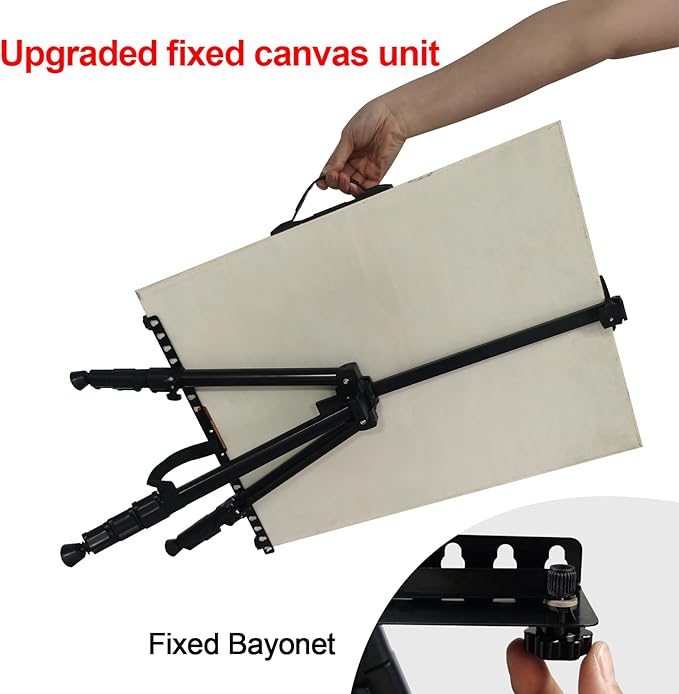 Art Easel for Painting and Display – Adjustable Floor 66 Inch Folding Aluminum Easel Stand for Sign - Table Top Canvas Stand - Portable Drawing Paint Heavy Duty for Artists Adults Holder or Teen