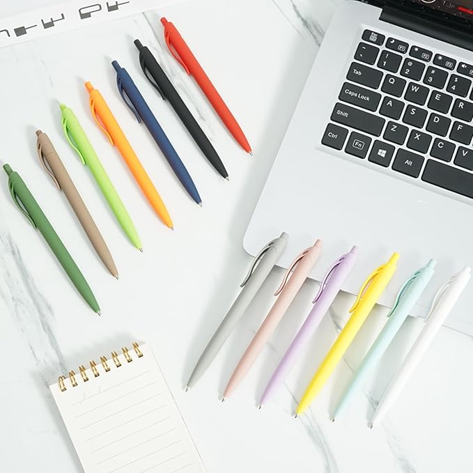 BallPoint Pens, 100 Pack (BLACK Ink),Bulk Pens, Orange Barrel,Click Pens for Office Home and School, Retractable Ballpoint Pens, Medium Point, 1.00MM (Orange)