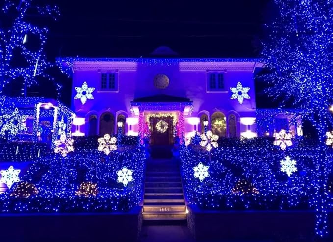 2-Pack Connectable Christmas Lights Outdoor, Total 164FT 400LED Christmas String Lights Waterproof with 8 Modes & Timer, Green Wire Twinkle Lights for Xmas Tree Decorations Outdoor Indoor, Blue