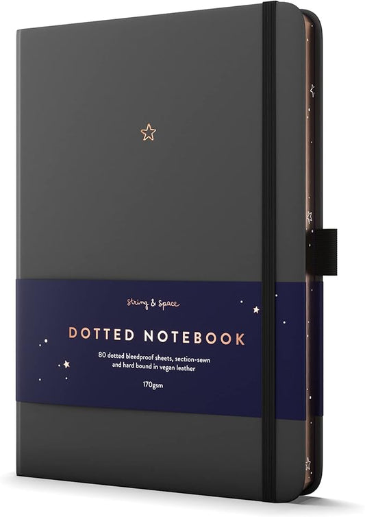 Bullet Dotted Journal by String and Space – Dot Grid Notebook, Dotted 170 GSM Paper – Kawaii Notebook, Handbound with Gift Box – 5.75 x 8.75