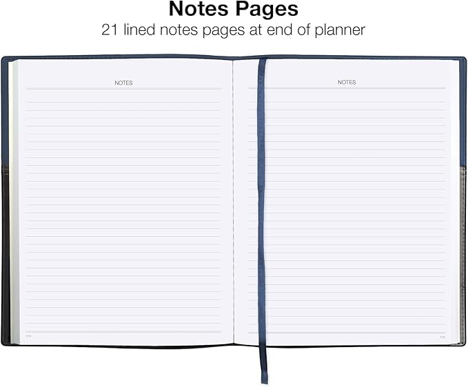 2026 Planner Calendar, 8"x10" : Includes 14 Months (November 2025 - December 2026) / 2026 Weekly Planner/Weekly Agenda/Monthly Calendar Organizer (Navy/Black)