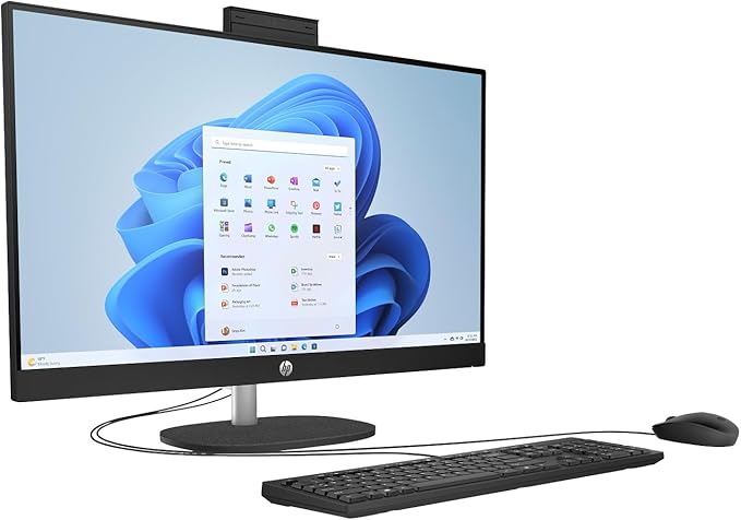 HP 27" FHD Touchscreen Business All-in-One Desktop Computer, Intel 12-Core Ultra 7 155U (Beats i7-1355U), 16 GB DDR5 RAM, 1 TB SSD, Intel Iris Xe Graphics, Wired KB & Mouse, Wi-Fi 6, Windows 11 Pro