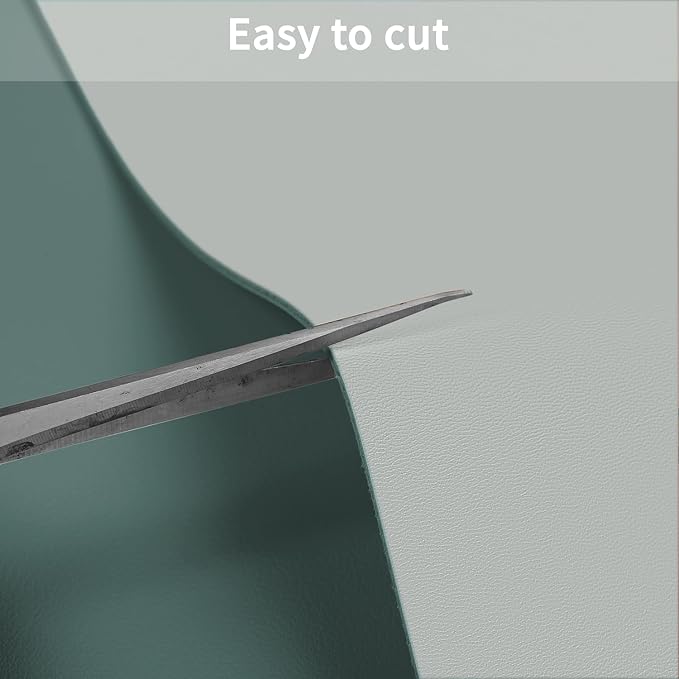 Leather Table Cover,1.8mm Thick,24x60 Inch Desk Cover,Large Desk Mat,Table Protector,Table Cover Protector,Desk Protector,Table Pad,(Aqua Blue+Gray,24x60)