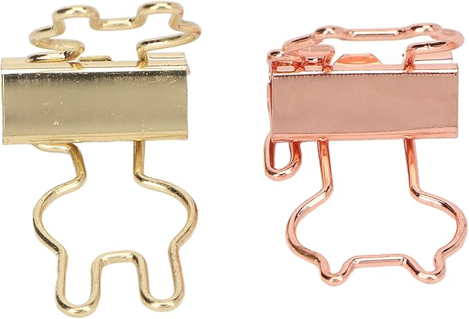 100pcs Binders Clips, Cute Cat Metal Binders Clips, Hollowed Cute Cat Shaped Metal Paper Clips for School Home Desk Organizers