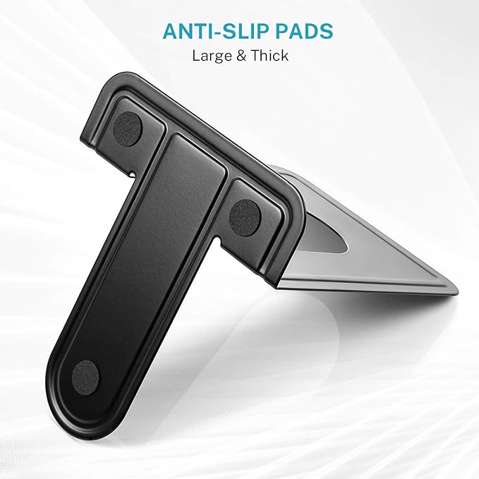 MaxGear Book Ends Universal Premium Bookends for Shelves, Non-Skid Bookend, Heavy Duty Metal Book Stopper for Books/Movies/CDs/Video Games, 6 x 4.6 x 6 in, Black, 4 Pairs/8 Pieces, Large