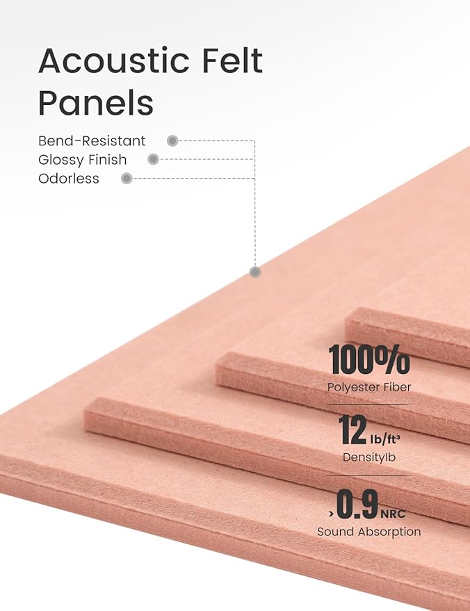 Large Felt Bulletin Board 48" x 36" Cork Board Alternative-12 Pack with 70 Safe Removable Adhesive Tabs, Cork Boards for Walls Cork Board for Home Office Classroom Pin Board - Coral