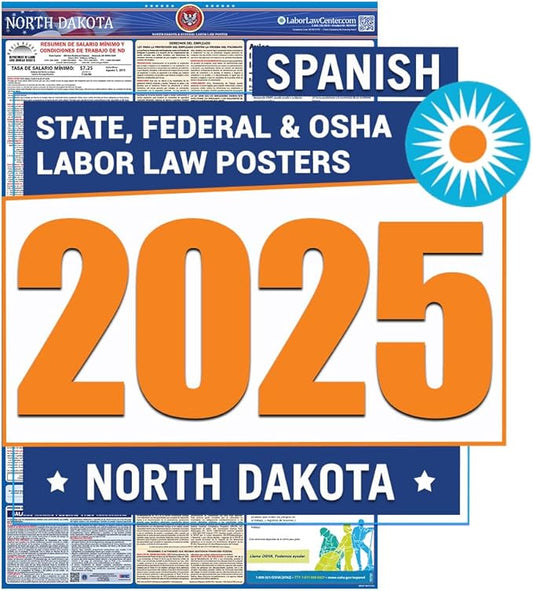 2026 Nebraska Labor Law Poster – State & Federal Compliance in Spanish – OSHA, EEOC, FMLA, Minimum Wage – Durable, Laminated & Waterproof Workplace Employment Poster – Made in USA – 26” x 39.5”