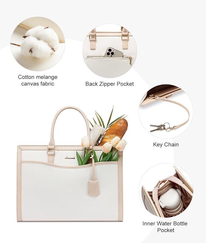 LOVEVOOK Laptop Tote Bag for Women, Office Work Bag Briefcase fit for 15.6 inch Laptop, Large Capacity Teacher Bag Handbag
