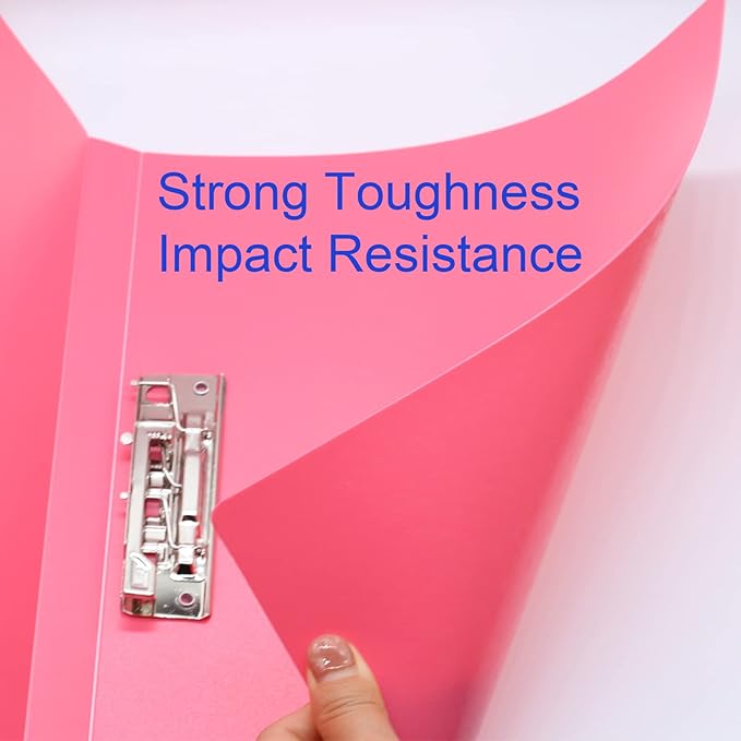 Acocony Punchless Binder with Clamp Letter Size Punchless Clamp Binder 8.5 x 11 Report Covers Plastic Dazzling Multicolor Pack of 5