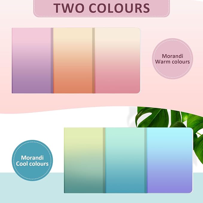 Ddaowanx Notebooks,Lined Paper Journals in Bulk, 72 Pages, 36 Sheets, 80GSM, 8.3x5.5 Inch, A5 Size, Travel Writing Notebooks for Office School Supplies (Lined-24pack, Gradient)