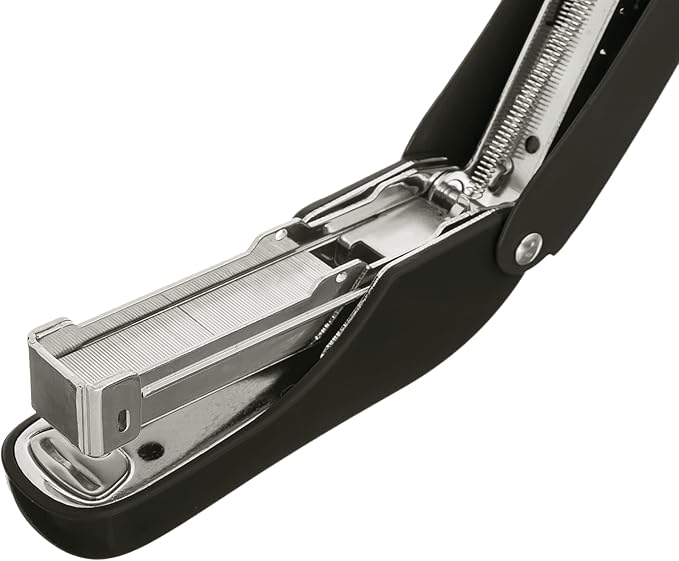 Praxxis Pro Office Supplies - Aria-Plus Half-Strip Mini Stapler - Durable, Compact, and Colorful Stapler for Office and Travel Use, Compatible with Standard 26/6 Staples, Charcoal