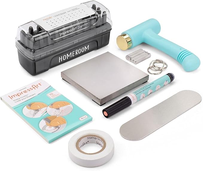 ImpressArt - Homeroom Metal Stamping Kit and Bracelet Making Kit, All Tools & Supplies for Hand Stamping Craft Projects, DIY Jewelry Making & Keepsakes