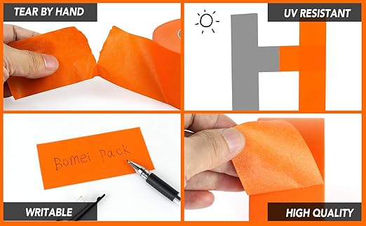 BOMEI PACK 3 Pack Orange Painters Tape, 2inch x 30yds, Multi Size Painting Masking Tape, Clean Release Paper Tape for Home and Office