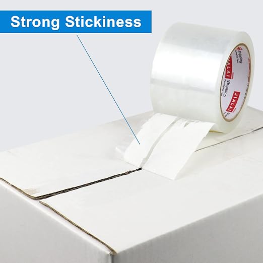 3" Heavy Duty Packing Tape 6 Rolls, Total 360Y - 3 inch x 65 Yards, 2.4 mil Thick, Clear 3 Inch Wide Packaging Tape for Shipping, Mailing, Moving & Storage