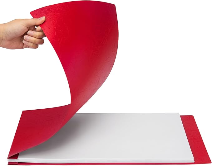 Durable 11x17 Professional Compressed Fiberboard Report Covers – Pack of 10 (Executive Red)