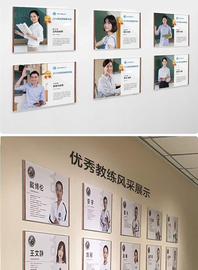 Wall Mount Acrylic Sign Holder Self Adhesive Magnetic Display Frame Clear Document Frame for Office, Store, School, Home, Wall Picture Frame (Horizontal A3 297×420mm/11.69×16.54inches)