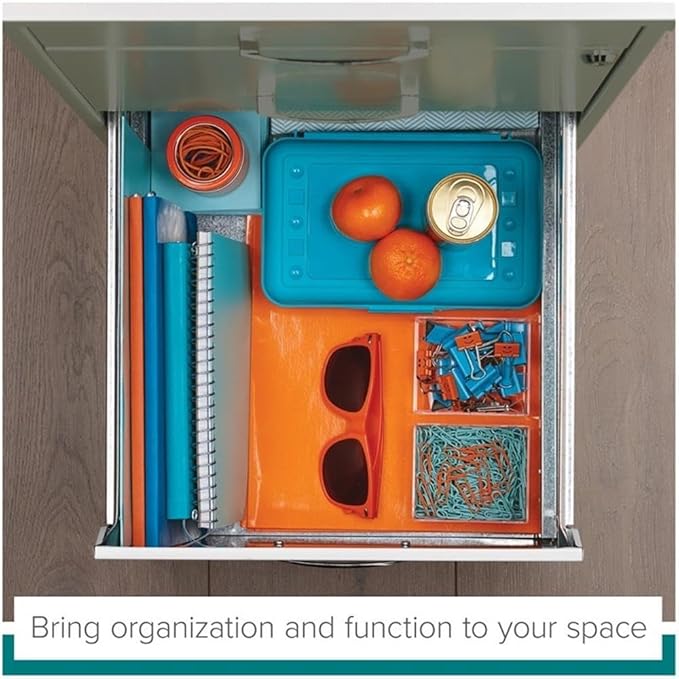 Scranton & Co Set of 2 18" D 3-Drawer Metal Filing Cabinet with Pencil Drawer