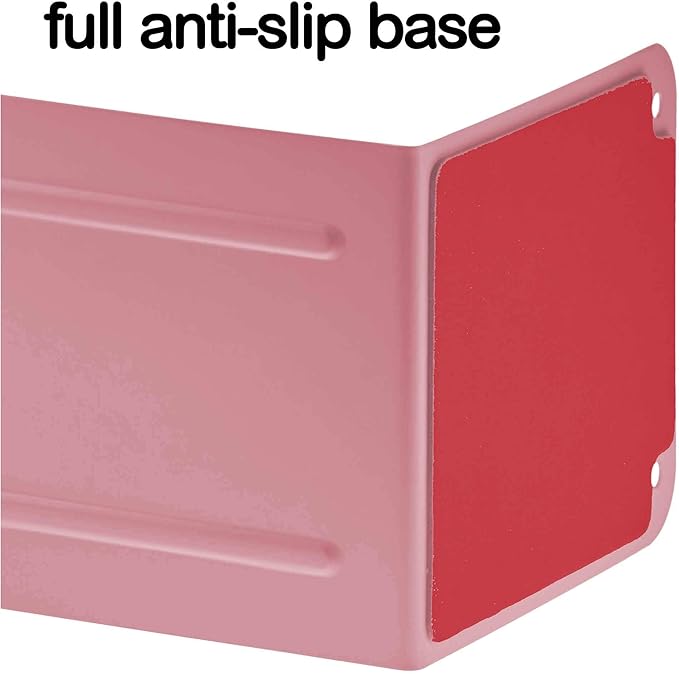 Acrimet Metal Bookends, Jumbo Size 9" H x 4" W x 4-1/2" D, Non-Skid Book Stand for Shelves, Heavy Duty Book Stopper, Pink, 1 Pair