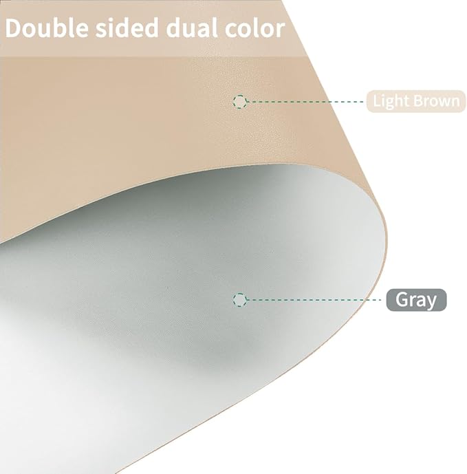 Dresser Protector - Can Be Used On Both Sides Waterproof and Easy to Clean Good Flatness Used for Dresser Table(Light Brown+Gray 10x42)
