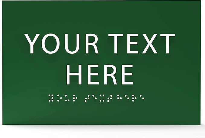 6" X4" Personalized Custom Sign- Tactile Graphics Grade 2 Braille Text | ADA Compliant Wall Mount Plastic Signs For Schools, Offices, Businesses, Apartments & Restaurants