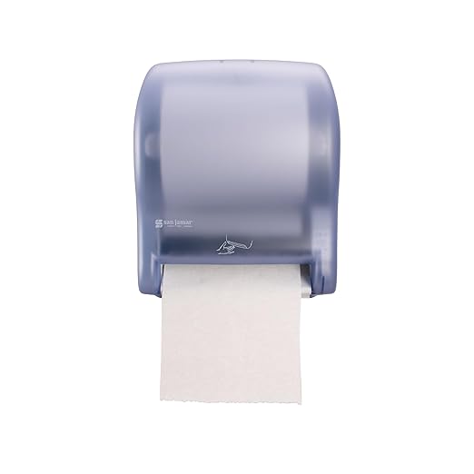 San Jamar Classic Paper Towel Dispenser Smart Essense Electronic Roll Towel Dispenser for Bathroom, Kitchens, and Restaurants, Plastic, 9.75 x 14.50 x 12.50 Inches, Blue