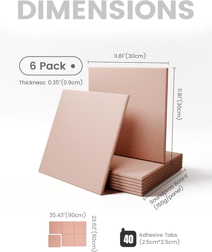 Large Felt Bulletin Board 36" x 24" Cork Board Alternative-6 Pack with 40 Safe Removable Adhesive Tabs, Cork Boards for Walls Cork Board for Home Office Classroom Pin Board - Coral