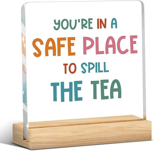 Therapy Office Decor Therapist Office Decoration Mental Therapist Gifts School Counselor Gifts Therapist Gifts for Women Psychology Gift, Cute Humor Counseling Therapy Office Acrylic Desk Decor