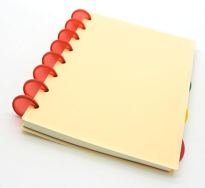 100pcs Discbound Notebook Discs DIY Planner Accessories fits for Tul,Levenger,Arc,Happy Planner,Talia(Transparent Red,1.1inch/28mm)