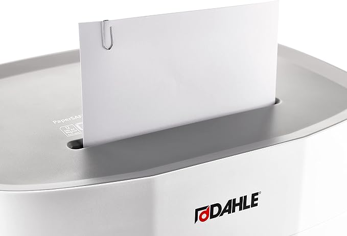 Dahle PaperSAFE PS 260 Paper Shredder, Oil Free, Jam Protection, Security Level P-4, 12 Sheet Max, Shreds CDs, Staples, Paper Clips & Credit Cards