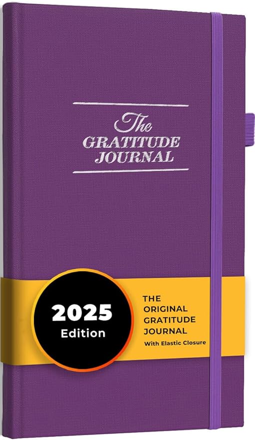 The Gratitude Journal: Inspire Thankfulness, Mindfulness, Positivity, Happiness,Upgraded with Pen Holder, Inner Pocket & Elastic Closure Band (Purple)
