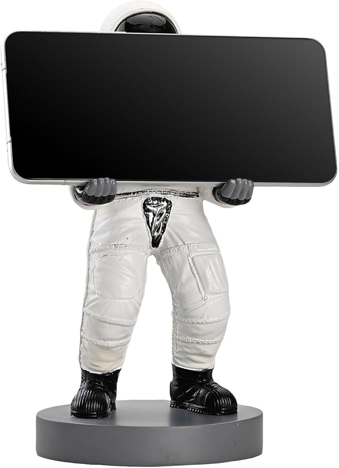 Astronaut Mobile Phone & Pen Holder, Device Stand, Desk Organizer Decorative Pencil Holder (White&Black)