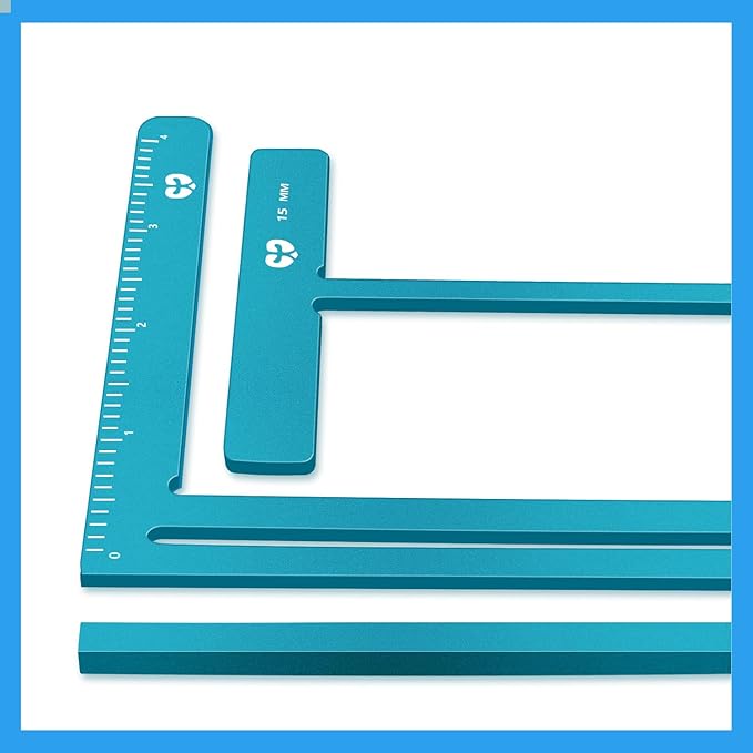 Aluminum Bookbinding Tool Set 5pc – Durable Metal Scrapbooking & Binder Kit with T‑Ruler, Corner Miter, Spine Spacer, Divider – Professional Templates for Journals & Photo Albums