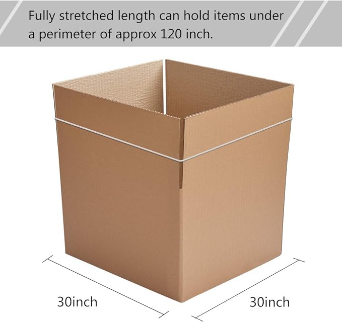 Coopay 12 Inches Extra Large Rubber Bands, 30 Pieces Heavy Duty Trash Can Band Bulk, Strong Elastic for Office Supply School Home, Garbage Cans, File Folders (White)