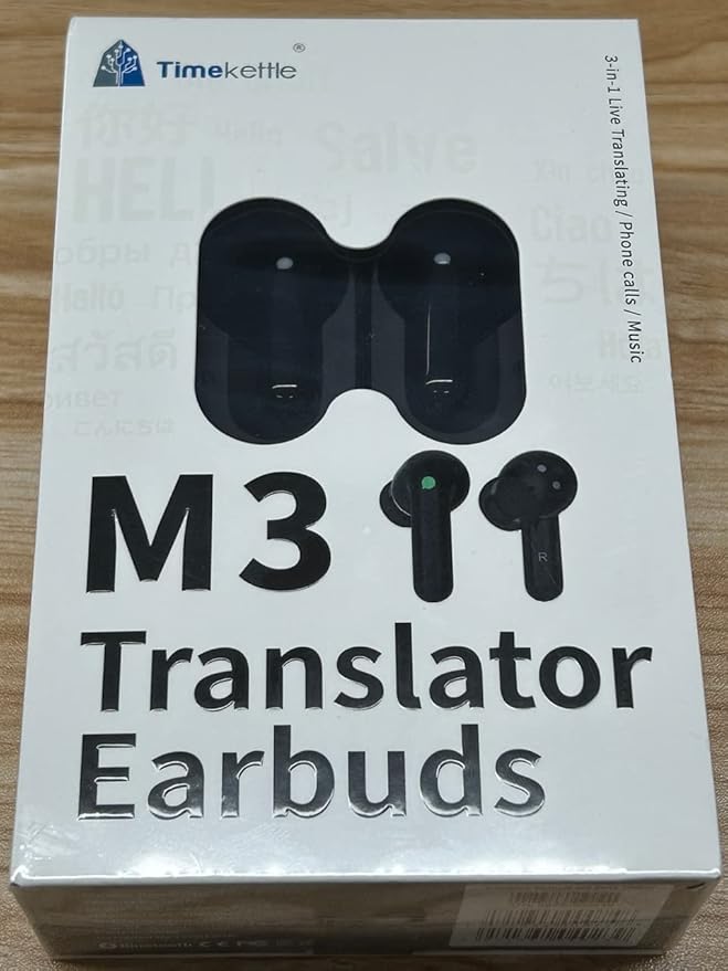 Timekettle M3 Language Translator Earbuds, Two-Way Translator Device with APP for 40 Languages and 13 Offline Translation Packs, Fast Reaction with Revolutionary Al Semantic Tech, Offline Version