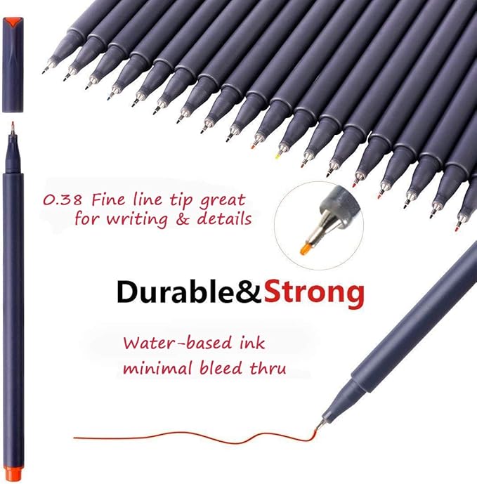 iBayam Office Supplies Gifts for Women Men Desk Calendar Note Taking, Journal Planner Pens Colored Pens Fine Point Markers Fine Tip Drawing Pens Fineliner Pen for School Office Home Supplies, 24-Pack