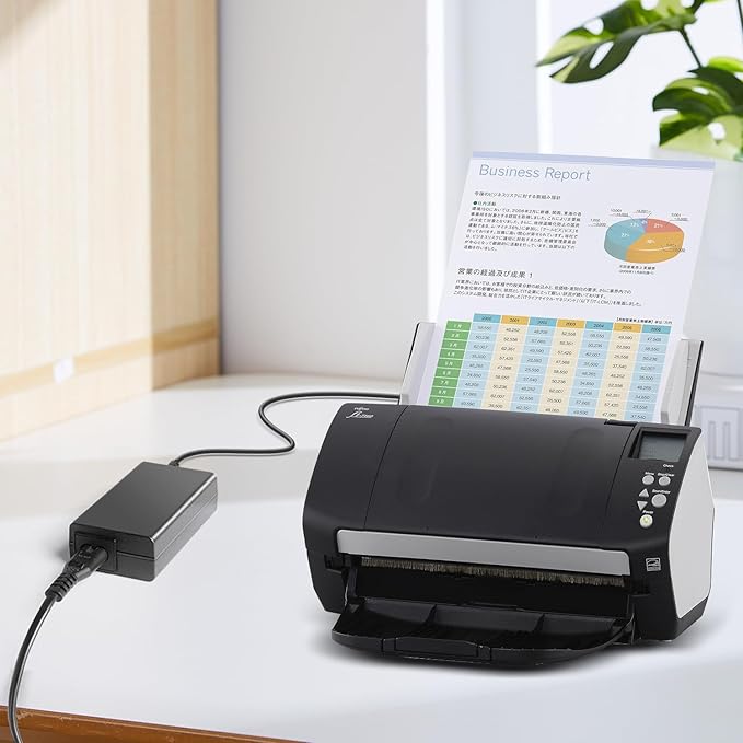 TAIFU 24V AC Adapter for Fujitsu Scanner fi-7160 fi-7260 fi-7180 fi-7260 fi-7280 FI-6130 Fi-5120C Fi-5220 Fi-5530C Fi-6110 Fi-6140 Fi-6230 Fi-6240 PA03540-K909 Document Scanner Power Supply Cord