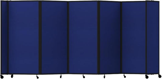 Versare Room Divider 360 Portable Wall Partition | Folding Panels | Large Freestanding Divider | Locking Wheels | Temporary Room Separator