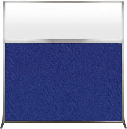 Versare Hush Screen Portable Room Divider | Workstation Wall Divider | Freestanding Privacy Hush Panels | Frosted Windows | Fabric Office Divider Screen | Great for Room Separation