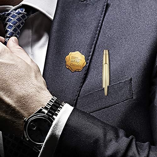 Unibene 12 Pack Slim Gold Ballpoint Pens Black Ink 1 mm - Black ink, Nice Gift for Business Office Students Teachers Wedding Guest