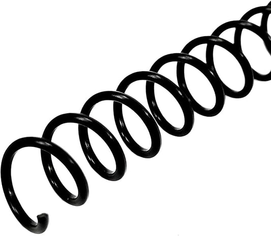 Rayson 14.3mm Plastic Spiral Coil Binding 3:1 Pitch, 9/16inch, 115 Sheets Capacity Black Coil Binding Spines - Versatile for Office and Educational Tasks, Pack of 100