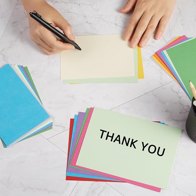 50 Sheets Blank Cardstock Paper 250 GSM Thick Heavy Cards Stock for DIY Art Projects, Card Making, Postcards, Greeting Cards, Birthday Party, Wedding Invitation (Multicolor, 5x7 inches)