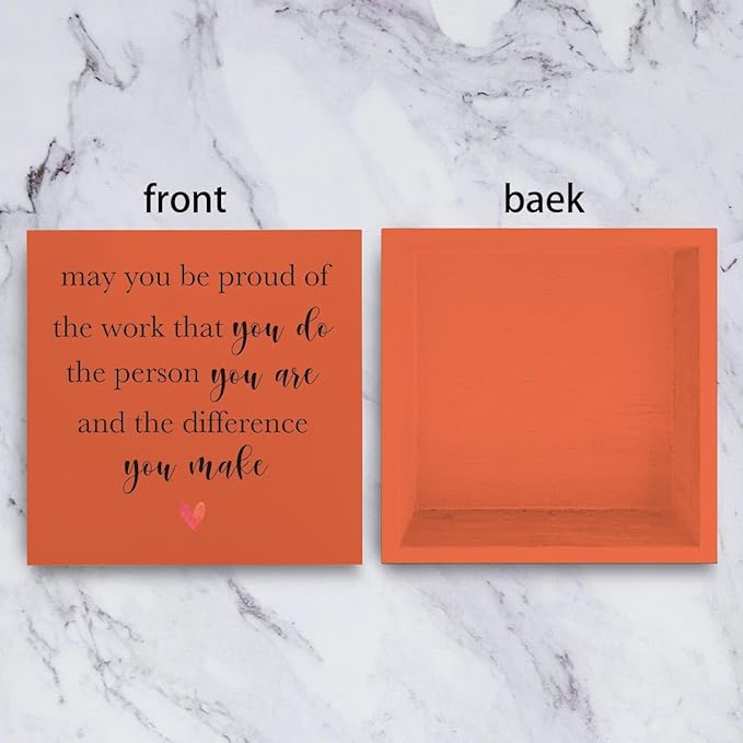 mmiishe Inspirational Desk Decor, May You Be Proud of The Work You Do Sign, Office Decorations for Work, Work Office Desk Decor, Boss Day Coworker Thank You Employee Appreciation Gifts 5 X 5 Inch